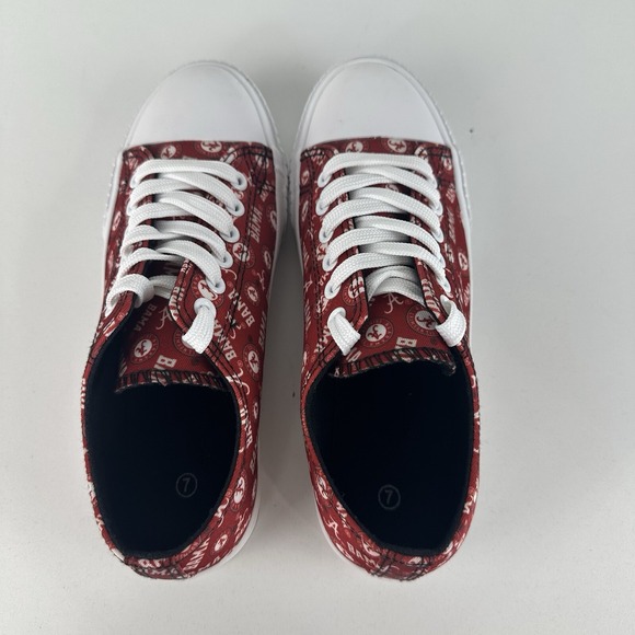 Alabama Roll Tide Canvas Lace Up Tennis Shoes Cap Toe Foco Womens 7 Mens 5.5 - Picture 9 of 11